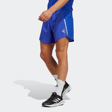 ADIDAS SPORTSWEAR Regular Sportbroek 'Designed 4 Running' in Blauw: voorkant