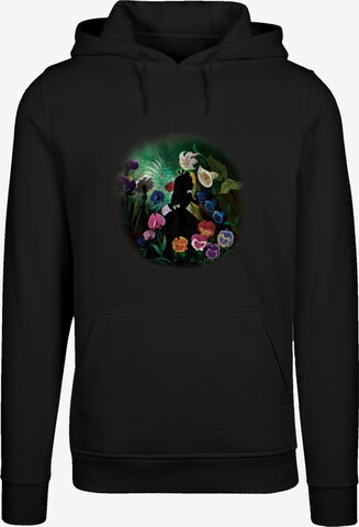 Sweat-shirt 'Disney Alice im Wunderland Black Flower' F4NT4STIC en noir : devant