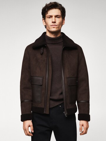 MANGO MAN Between-Season Jacket 'Cabo' in Brown: front