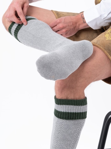 HerzSticht Traditional socks 'Wiesendistel' in Grey