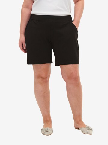 Zizzi Regular Pants 'JMADDISON' in Black: front