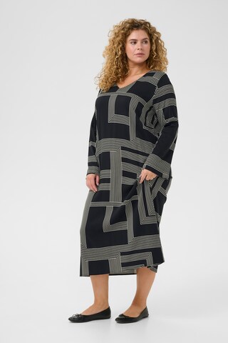 KAFFE CURVE Jurk 'Donna' in Zwart