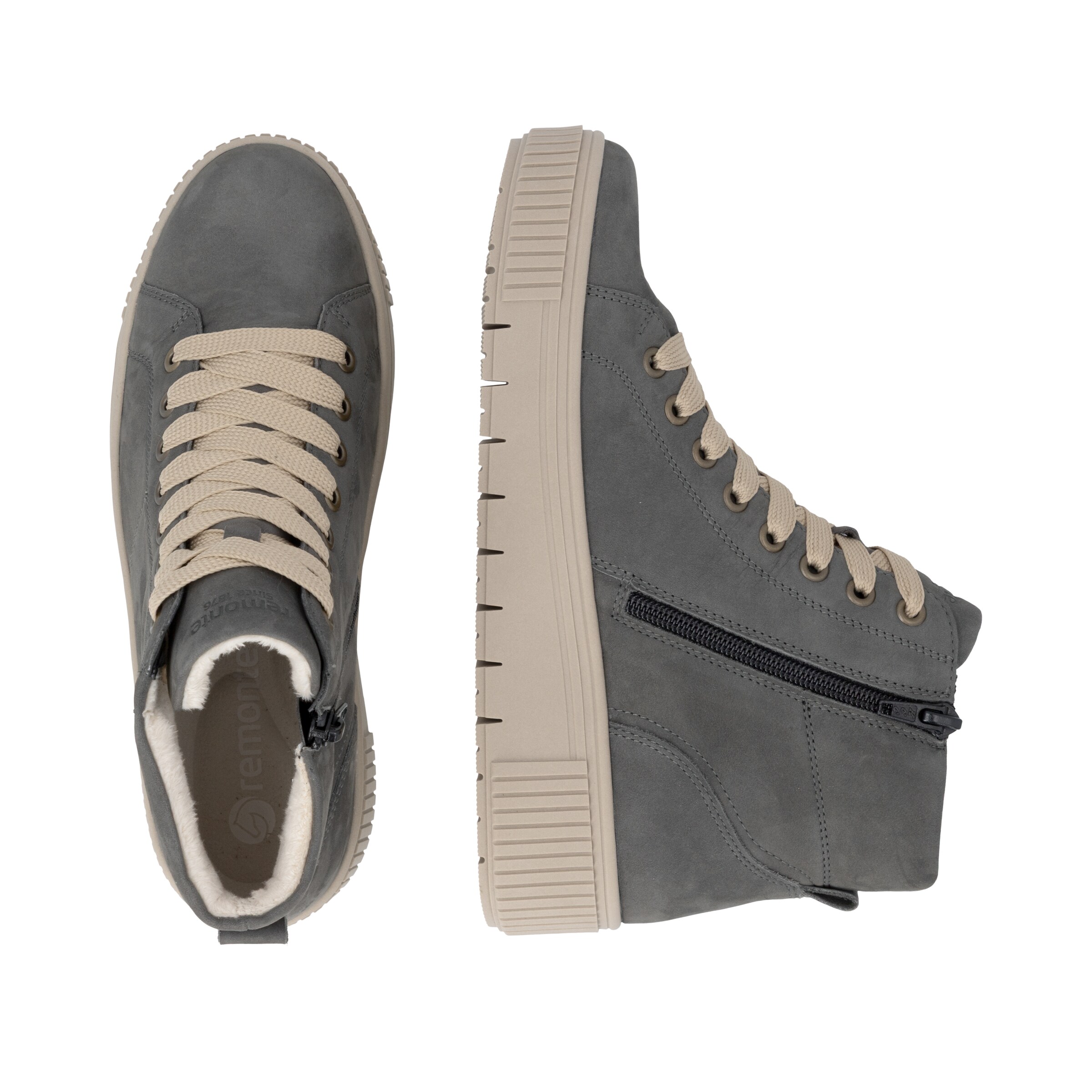 REMONTE Schnürstiefelette in Grau