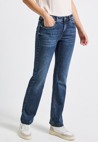 STREET ONE Slimfit Jeans in Blau: Vorderseite