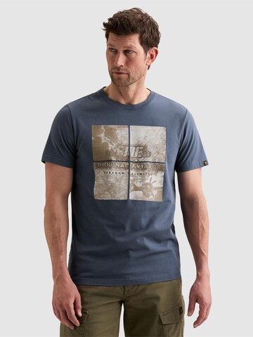 PME Legend T-shirt 'T-shirt with large artwork on the chest' i blå