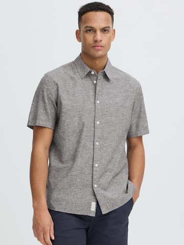 BLEND Regular fit Button Up Shirt ' BHAban Slub Linen Mix ' in Blue: front