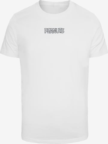 T-Shirt 'Peanuts - Charlie' Merchcode en blanc : devant