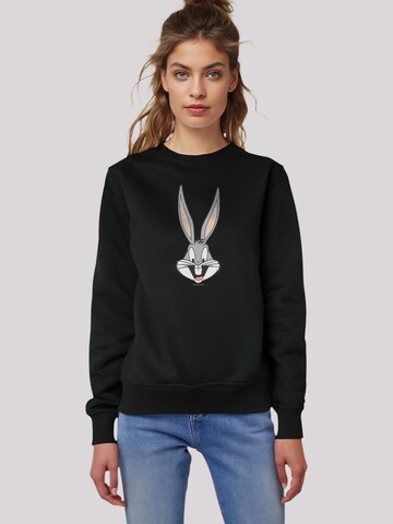 F4NT4STIC Sweatshirt 'Looney Tunes Bugs Bunny' in Zwart: voorkant