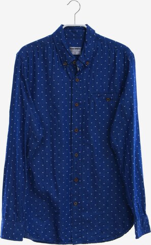 STAPLE SUPERIOR Button Up Shirt in S in Blue: front