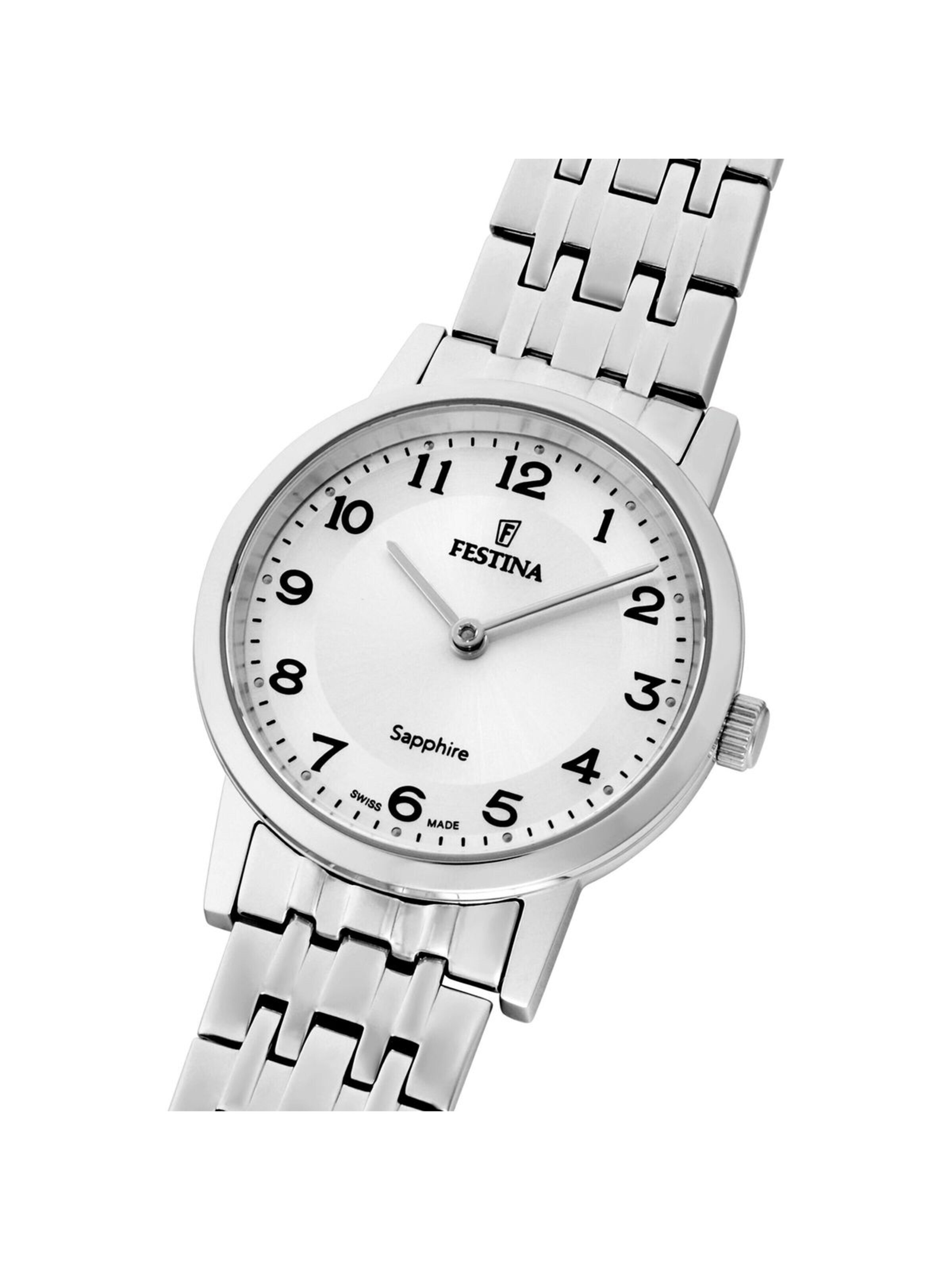FESTINA Analoog horloge 'Festina - Watch Swiss Made - Quartz watch movement - Watch case width: 29.3 mm' in Wit