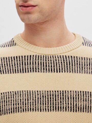 Pull-over 'Stan' SELECTED HOMME en beige