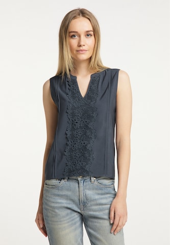 DreiMaster Vintage - Top en azul: frente