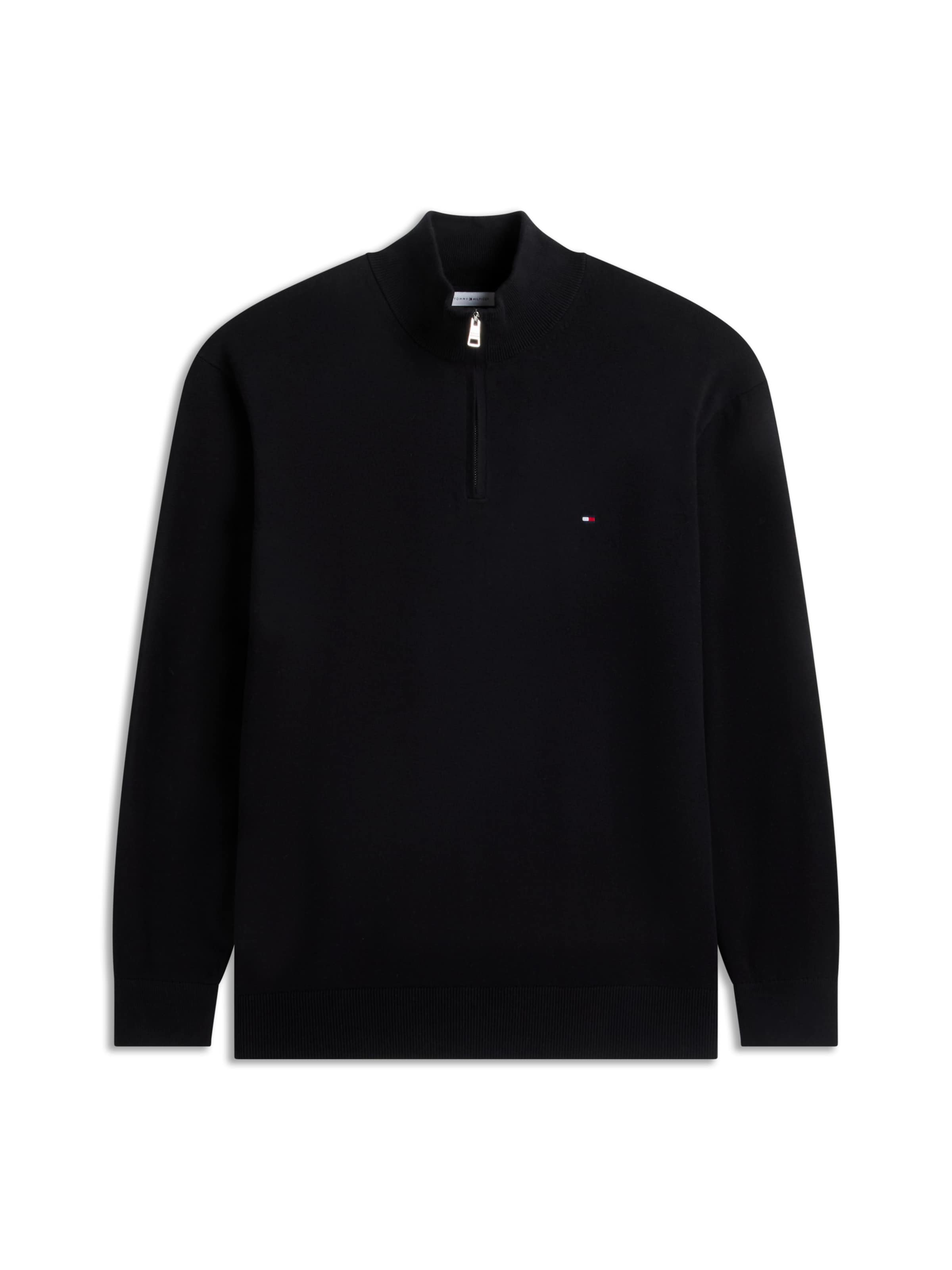 Tommy Hilfiger Big & Tall Sweater in Black: front