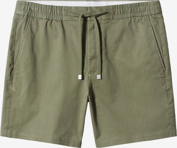 MANGO MANregular Chino hlače 'REY' - zelena boja: prednji dio