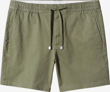 MANGO MANChino hlače 'REY' - zelena boja: prednji dio