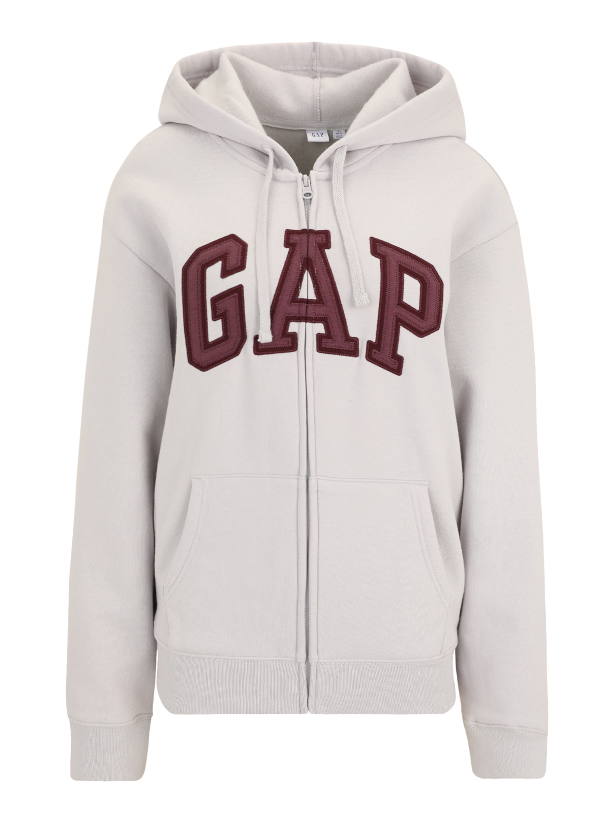 Gap Tall Кофта на молнии 'HERITAGE' в Серый: спереди