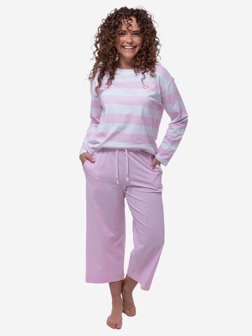 Mey Pajama 'Streaked Lines' in Pink