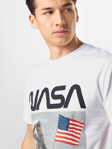 balts Mister Tee T-Krekls 'NASA'