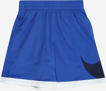 NIKE Workout Pants 'SWOOSH' in Blue: front