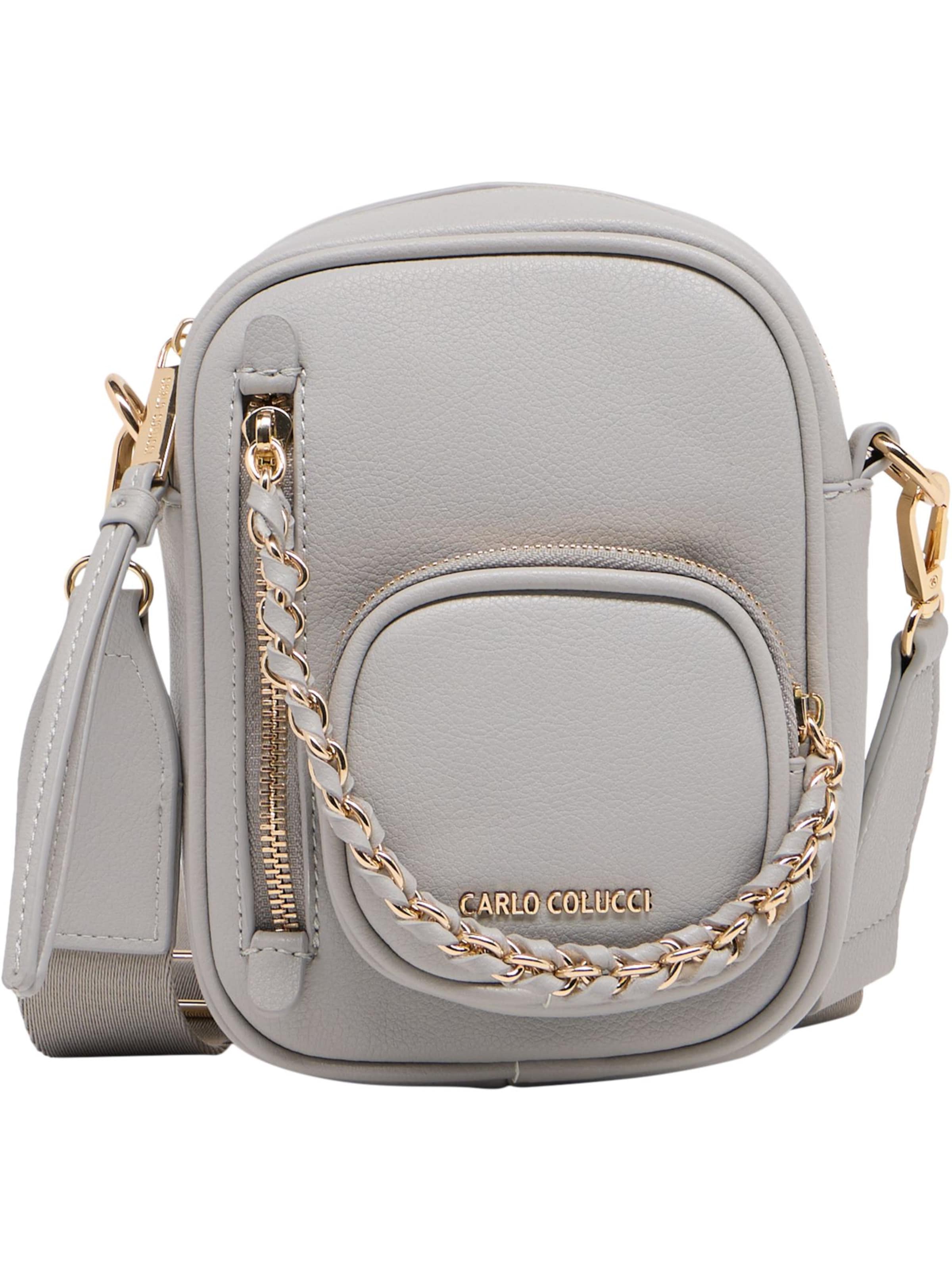 Carlo Colucci Umhängetasche 'Della' in Grau: Vorderseite