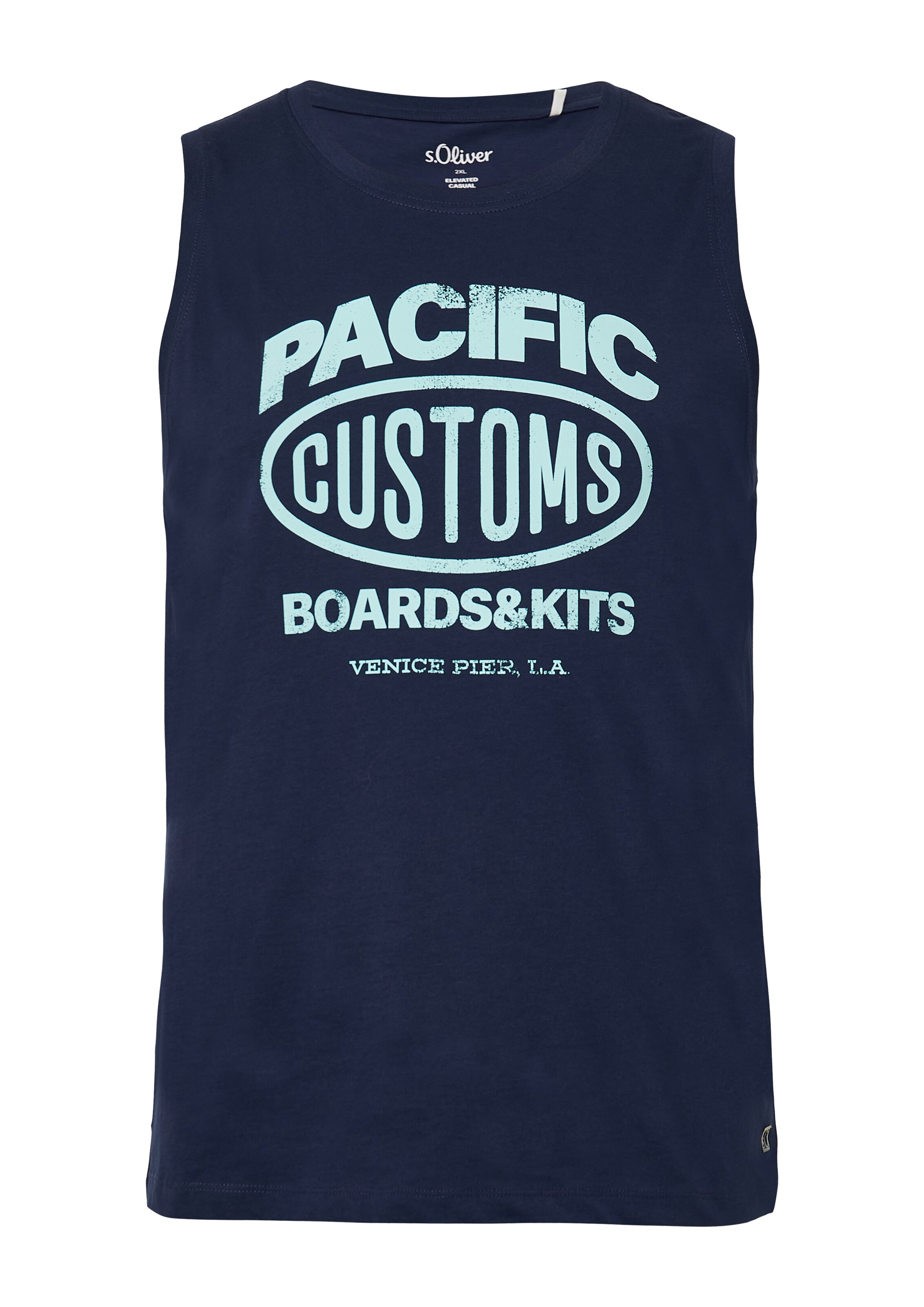 s.Oliver Men Big Sizes Top in Blau: Vorderseite