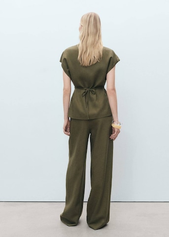 MANGO Wide Leg Hose 'Ferraro' in Grün