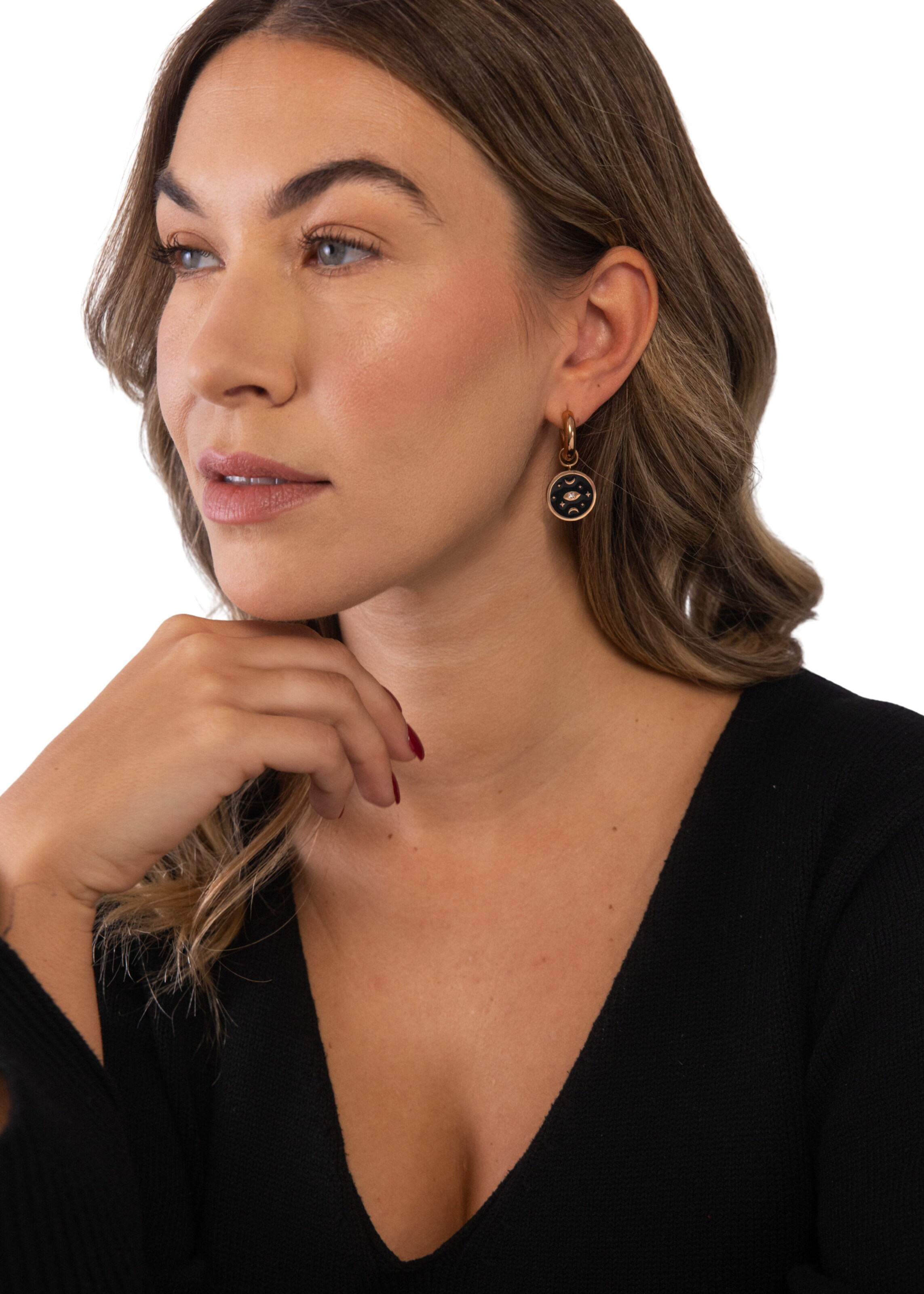 PURELEI Oorbellen 'Galaxy' in Goud: voorkant