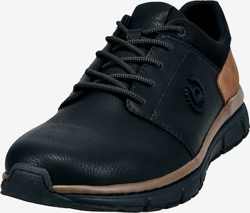 melns bugatti Kurpes ar šņorēm: no priekšpuses