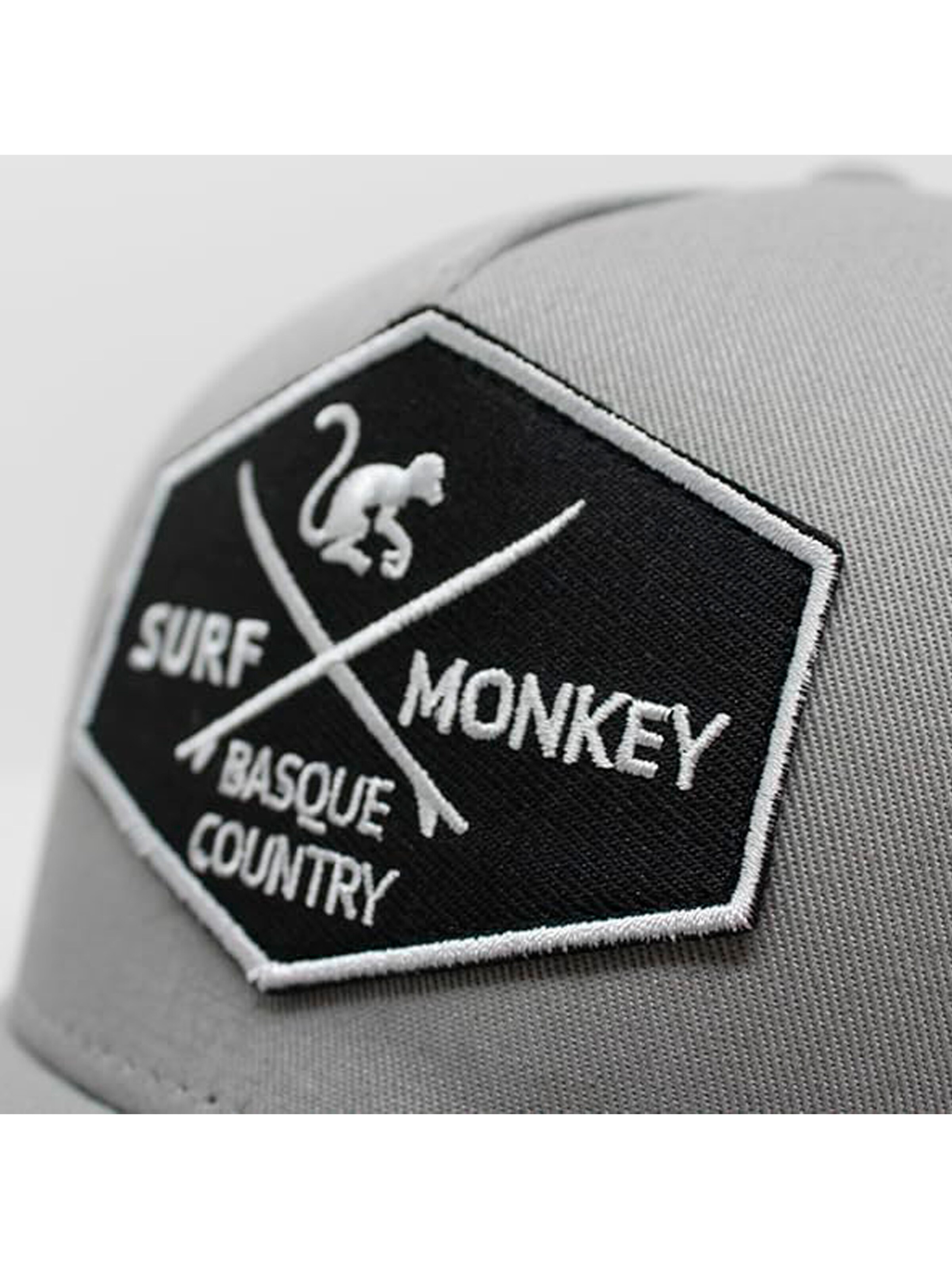 Surf Monkey Athletic Cap in Grey