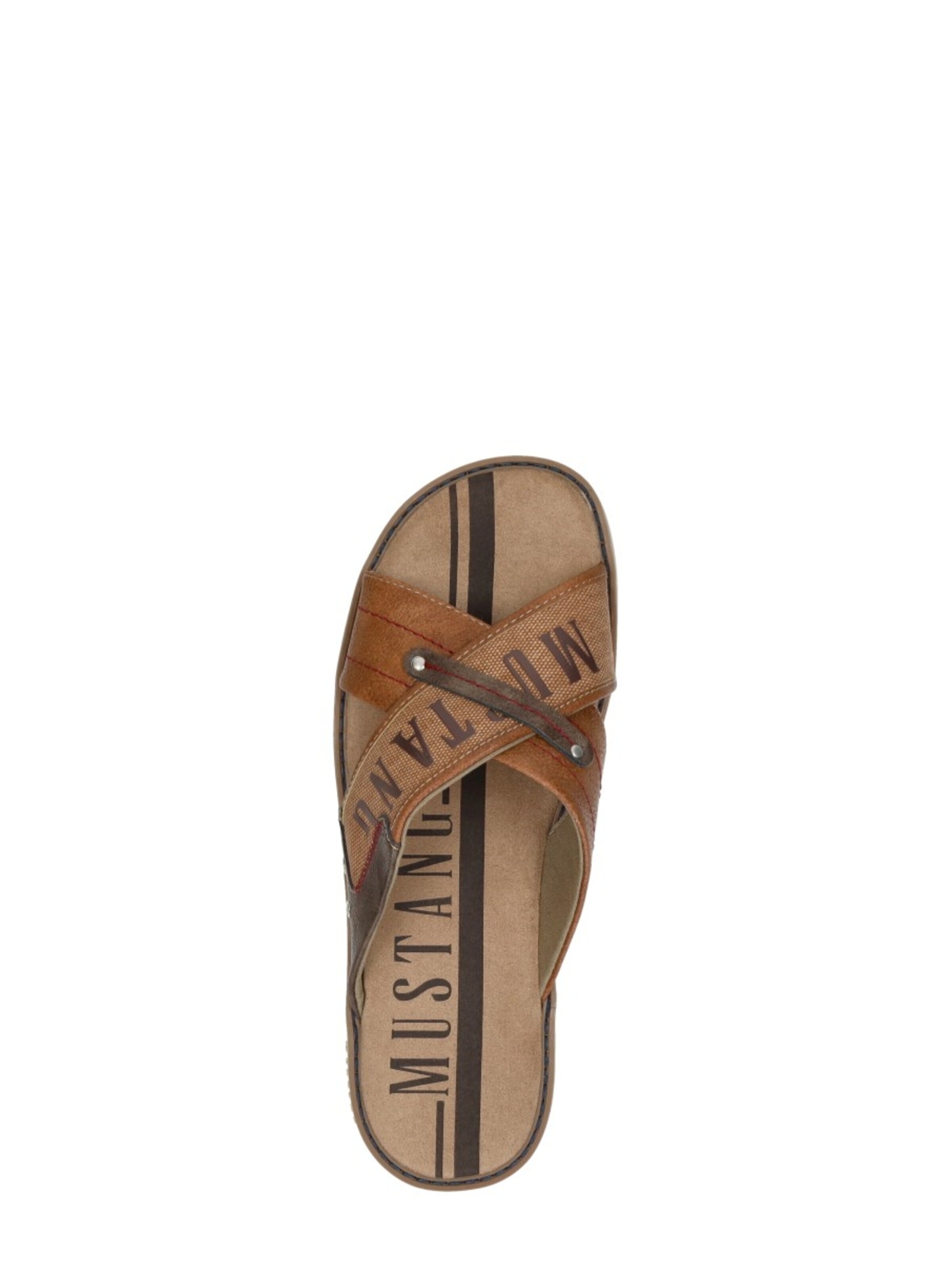 MUSTANG Slipper 'Open Teen' in Brown