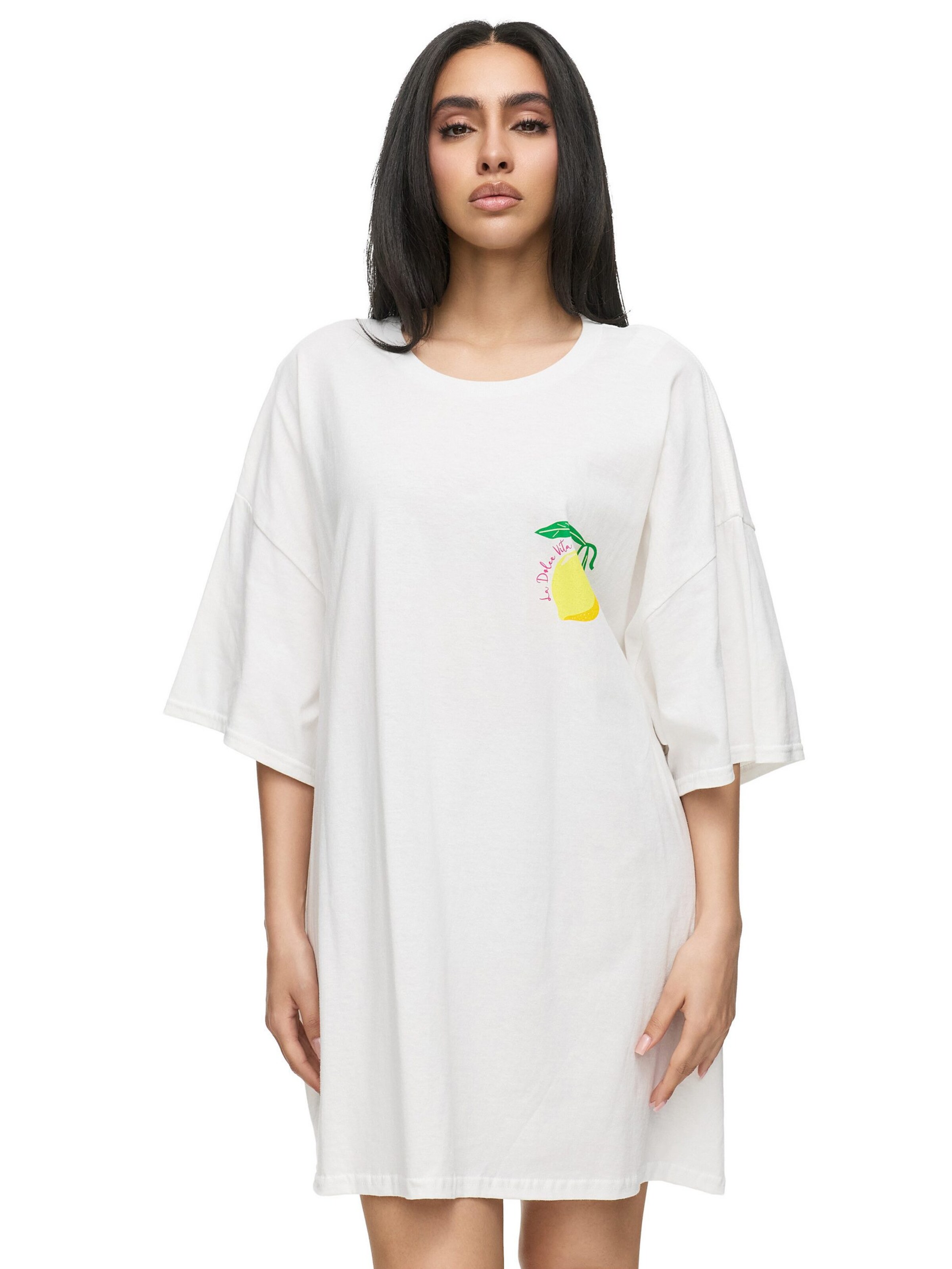 Worldclassca Oversizeshirt 'Limon Cello'‌‌‌‌‌‌‌‌ in Weiß