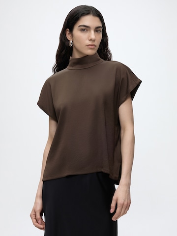 DRYKORN - Blusa 'ALARIA_1' em castanho: frente