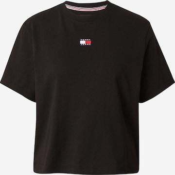 Tricou de la Tommy Jeans pe negru: față