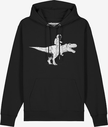 Sweat-shirt ' Astronaut on T-Rex ' Watapparel en noir : devant