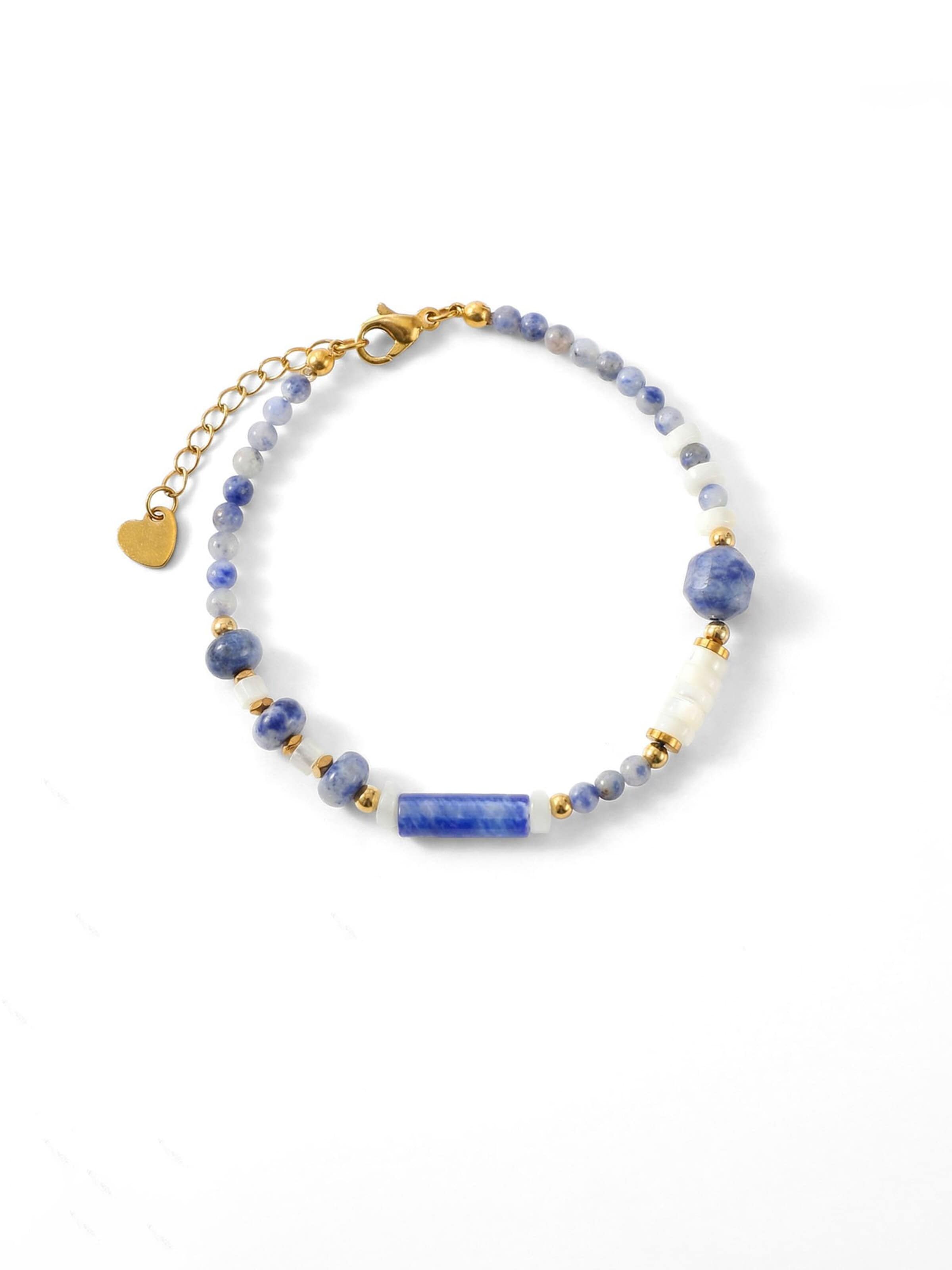 Nemomatheo Bracelet 'Santorini – Stein & Muschel' in Gold: front