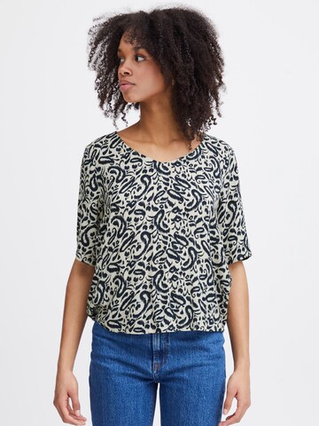 ICHI Blouse 'Marrakech' in Blauw: voorkant