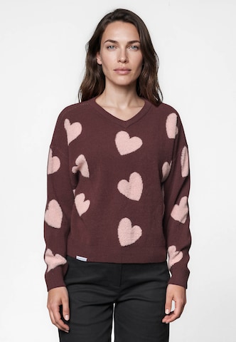 Kleinigkeit Pullover 'Lovely Wollma' in Rot: Vorderseite