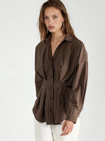 Qu Style Bluse in Braun