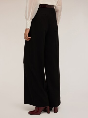 MOTIVI Wide leg Broek in Zwart