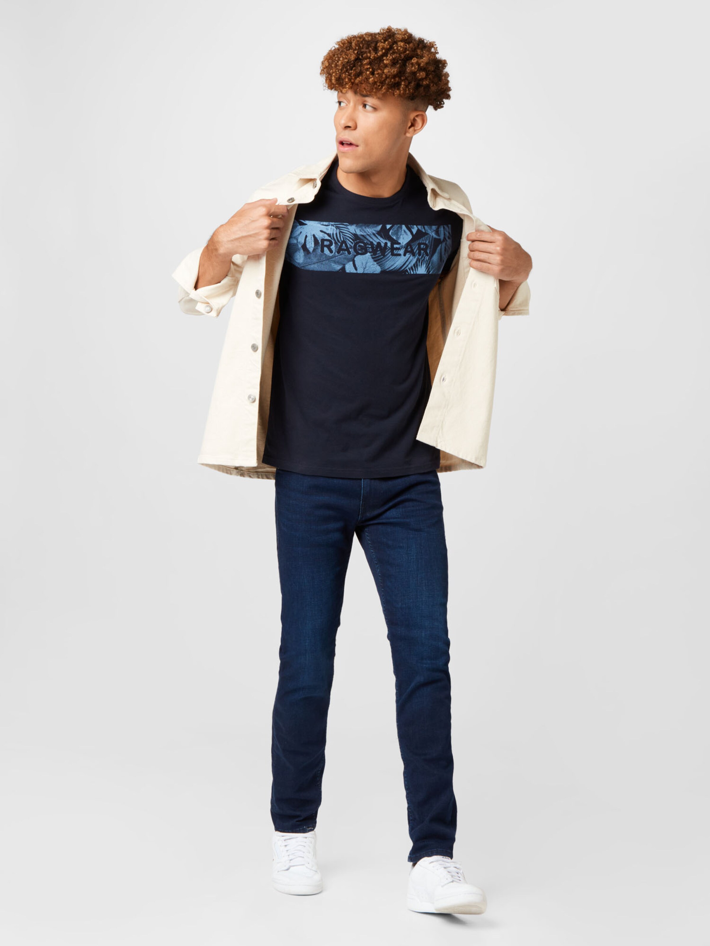 Männer Shirts Ragwear T-Shirt 'VESPIO' in Navy, Hellblau - UX26697 Männer Shirts Ragwear T-Shirt 'VESPIO' in Navy, Hellblau - UX26697