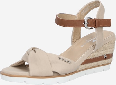 TOM TAILOR Sandalias en crema / marrón, Vista del producto
