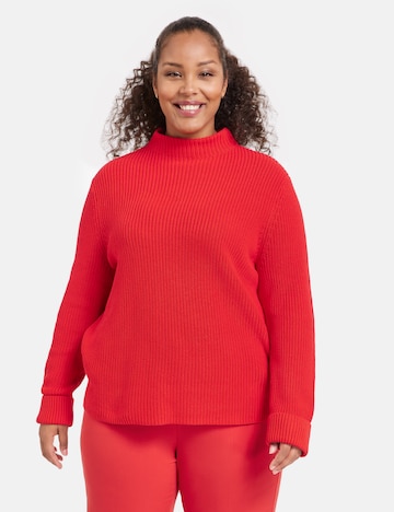 Pull-over SAMOON en rouge : devant