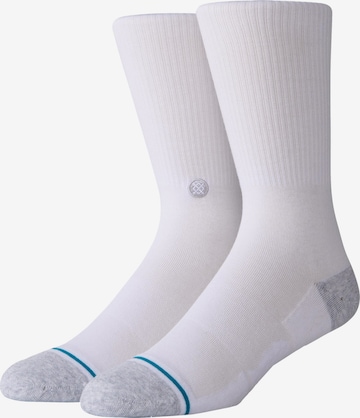 Stance Athletic Socks in White: front