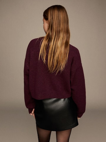 Bershka Strickjacke in Rot