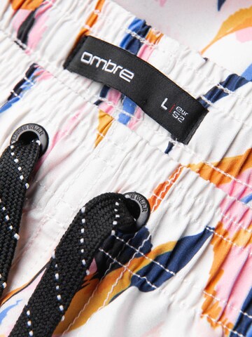Ombre Regular Zwemshorts in Wit