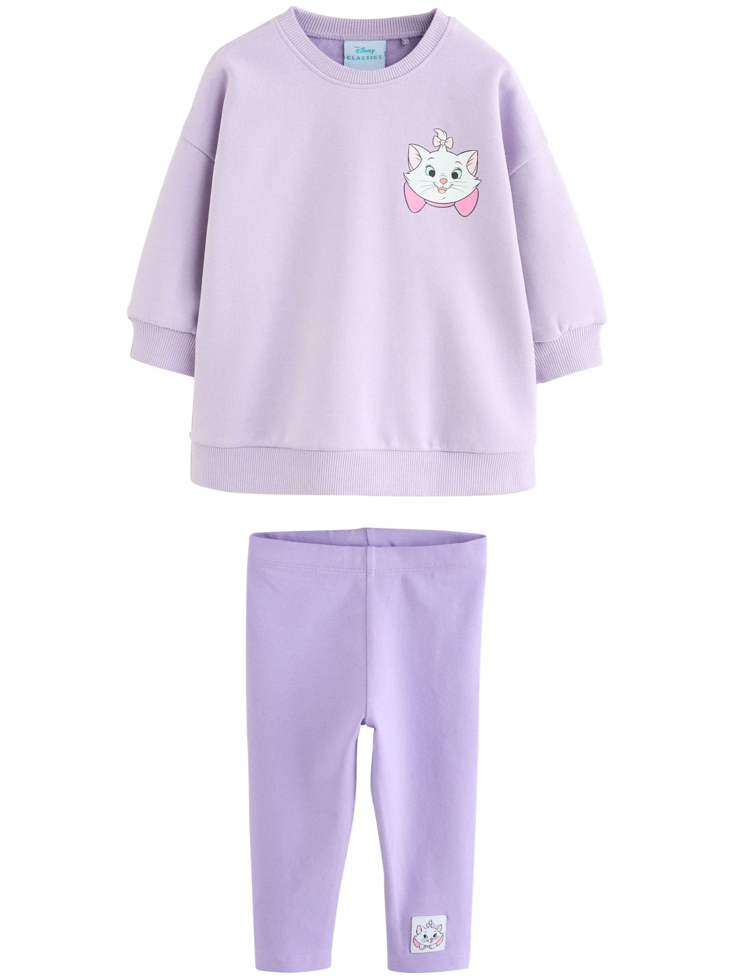Next Комплект &#x27;Disney Aristocats&#x27; в лилав: отпред