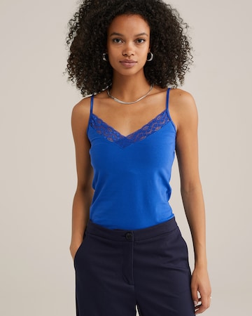 WE Fashion Top in Blue: front