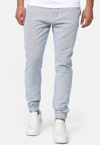 INDICODE JEANS Tapered Broek 'Blnda' in Blauw: voorkant
