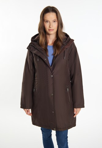 usha BLUE LABEL - Parka de inverno 'Fenia' em castanho: frente