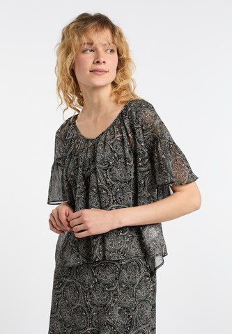 DreiMaster Vintage Blouse in Zwart: voorkant